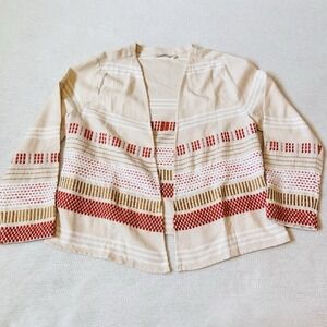 Soft Surroundings Cardigan Boho Southwest Sz XL Open Front  Aztec Sweater